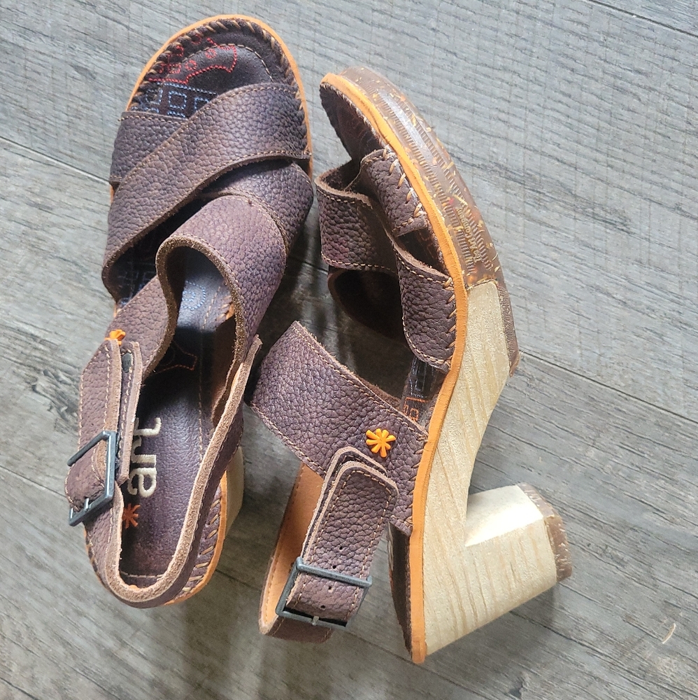 Boho Fairy Brown Leather Sandals